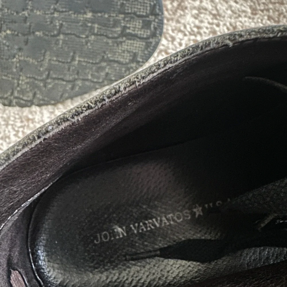 John Varvatos Chukka Boots Mens 11.5 Black Leather Lace Up
